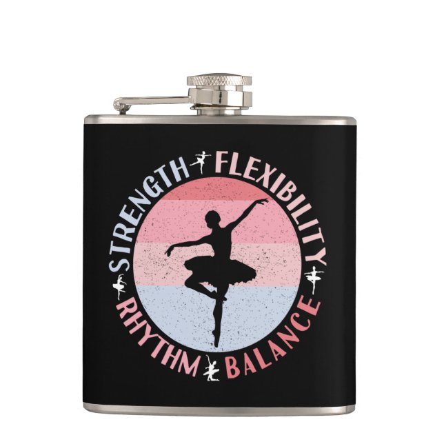 Ballerina Ballet Dancer - Mindset Values Flask (Front)