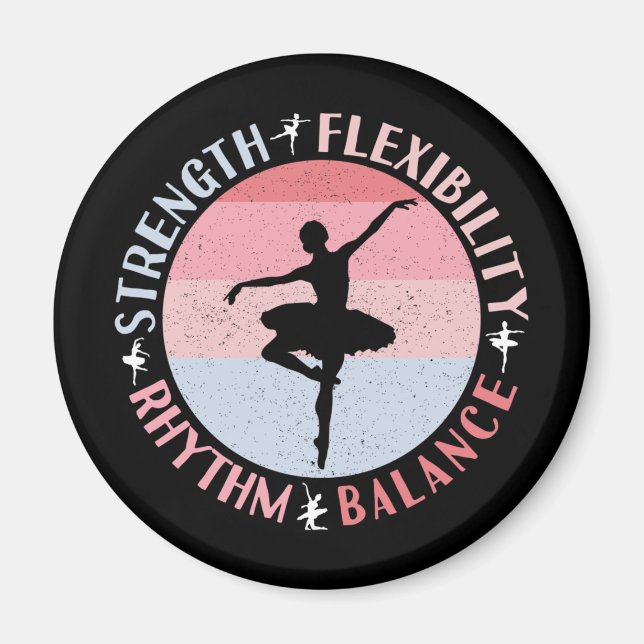 Ballerina Ballet Dancer - Mindset Values Magnet (Front)