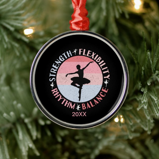Ballerina Ballet Dancer - Mindset Values Metal Ornament (Tree)