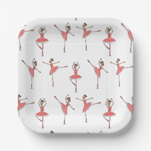 Ballerina Ballet Dancer Paper Plates
