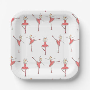 Ballerina Ballet Dancer Paper Plates
