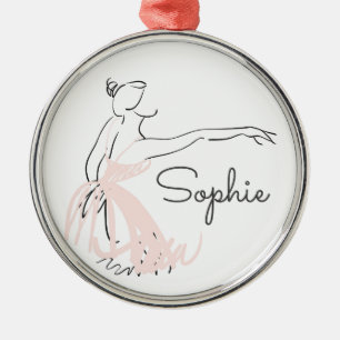 Ballerina ballet dancer personal name metal ornament