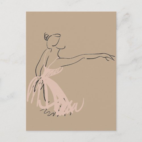 Ballerina ballet dancer postcard