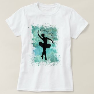 Ballerina Ballet Dancer Silhouette in Blue
