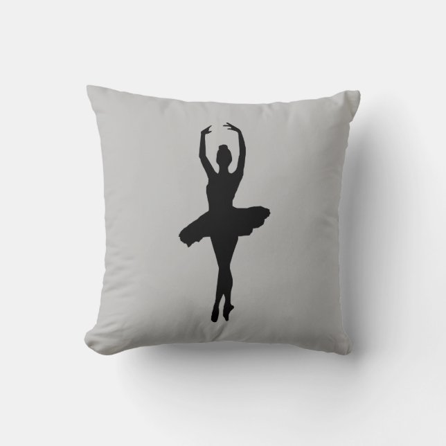 Ballerina Ballet Dancer Throw Pillow (Front)