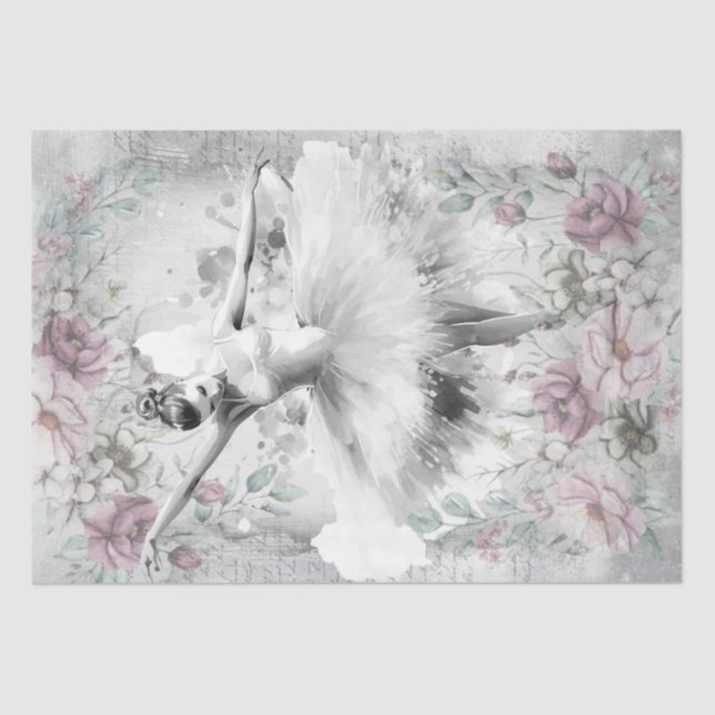 Ballerina Ballet Dancer Tissue Paper (Front)