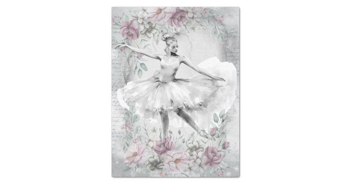 Ballerina Ballet Dancer Tissue Paper | Zazzle