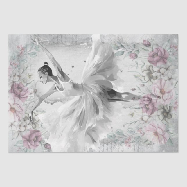 Ballerina Ballet Dancer Tissue Paper (Front)