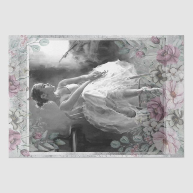 Ballerina Ballet Dancer Tissue Paper (Front)