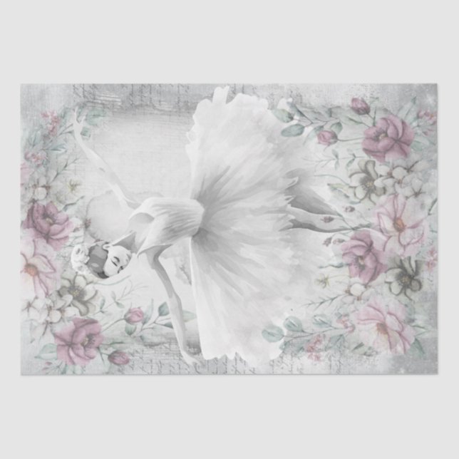 Ballerina Ballet Dancer Tissue Paper (Front)