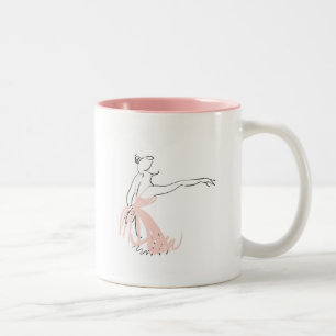 Ballerina ballet dancer Two-Tone coffee mug