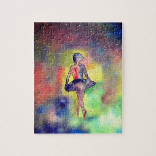 Ballerina Ballet Dancer Waterolro Art Jigsaw Puzzle