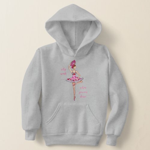 Ballerina ballet dancer with a hand fan          hoodie