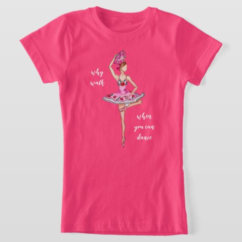 Ballerina ballet dancer with a hand fan          T T_Shirt