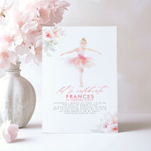Ballerina Ballet Floral Pink Birthday Party