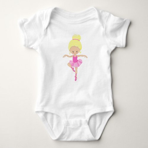 Ballerina Ballet Girl Ballet Dance Blonde Hair Baby Bodysuit