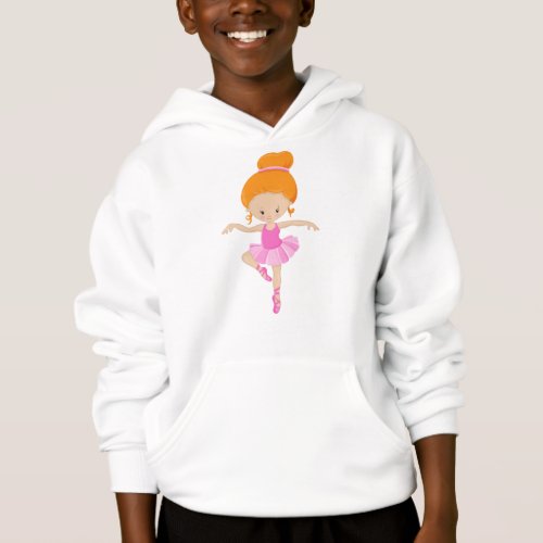 Ballerina Ballet Girl Ballet Dance Orange Hair Hoodie