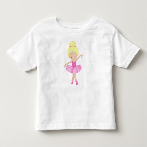 Ballerina Ballet Girl Ballet Dancer Blonde Hair Toddler T_shirt