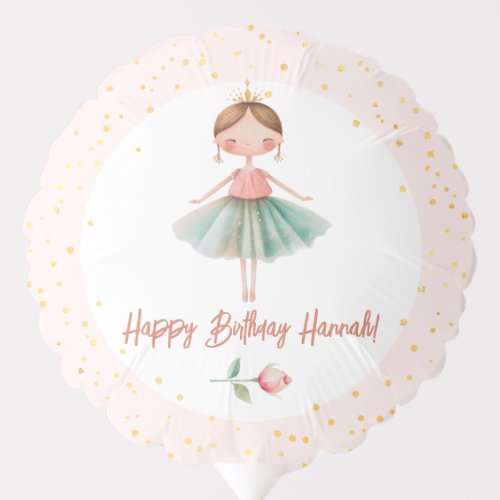 Ballerina Ballet Pink Birthday Balloon