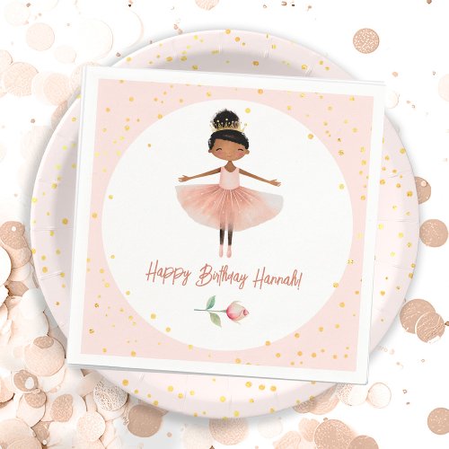 Ballerina Ballet Pink Birthday Girl Napkins