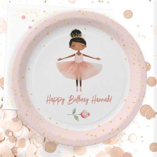 Ballerina Ballet Pink Birthday Girl Paper Plates