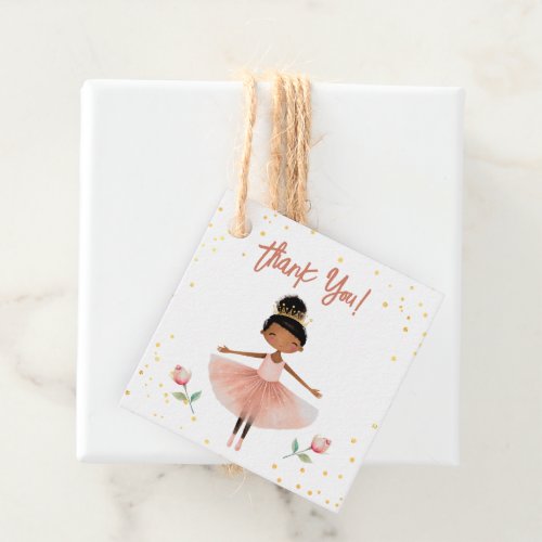 Ballerina Ballet Pink Kids Birthday Favor Tags