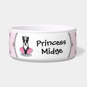 Ballerina Ballet Princess Boston Terrier (black) Bowl