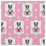 Ballerina Ballet Princess Boston Terrier (black) Fabric