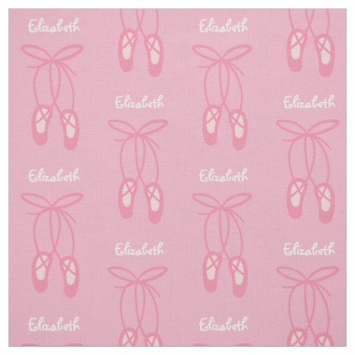Ballerina Ballet Slippers Pink Custom Fabric