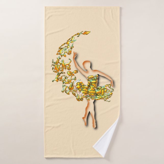 Ballerina Bath Towel Ballet Dancer - Custom Colors (Bath Towel)