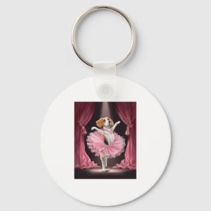 Ballerina Beagle � Funny Dog Dance Keychain