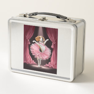 Ballerina Beagle � Funny Dog Dance Metal Lunch Box