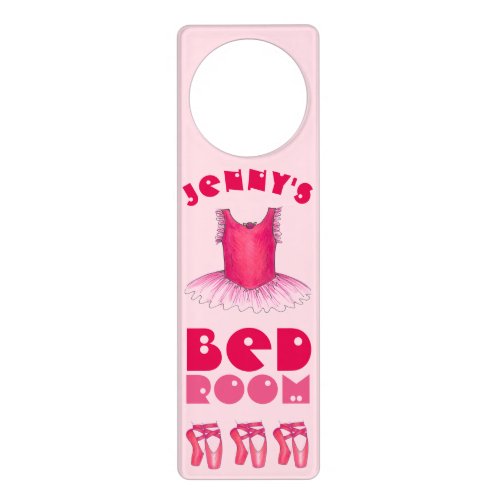 Ballerina Bedroom Pink Pointe Shoes Tutu Dance Door Hanger