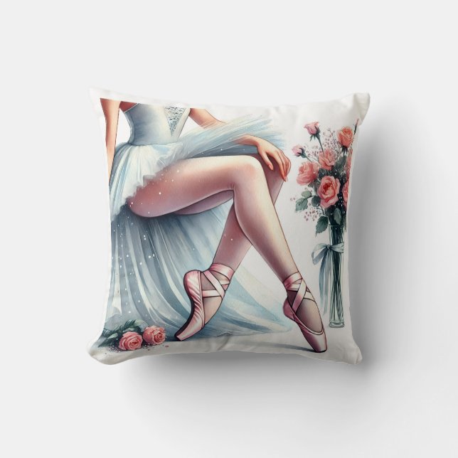 ballerina bequest throw pillow (Front)
