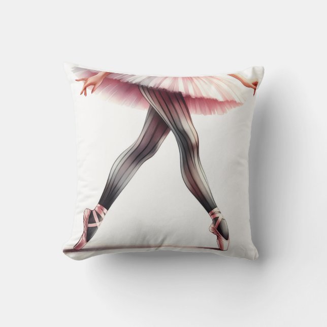 ballerina bequest throw pillow (Front)