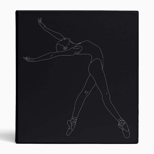Ballerina Binder, 1" Paper Capacity 3 Ring Binder (Front)