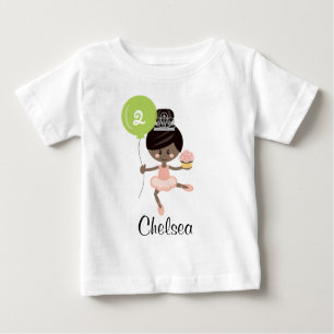 Ballerina Birthday Baby T-shirt African American