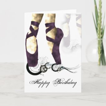 Ballerina Birthday Card | Zazzle