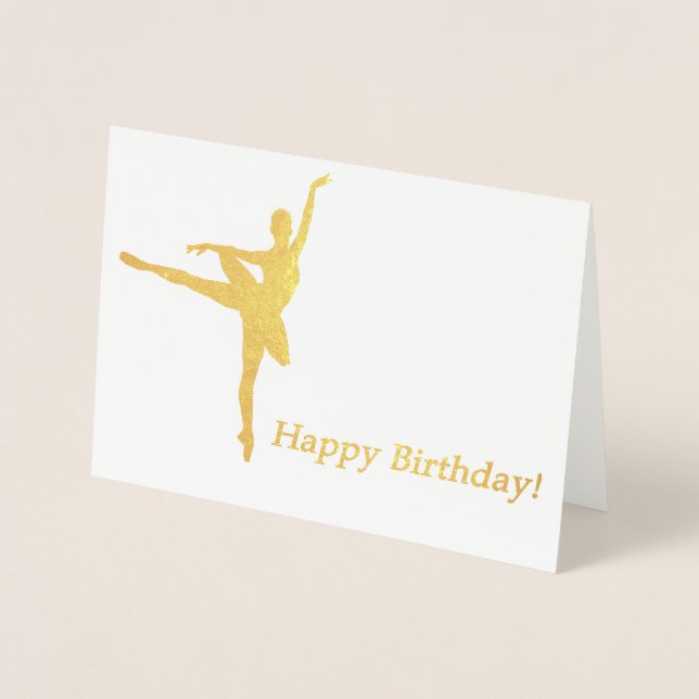 Ballerina Birthday Card (Front)