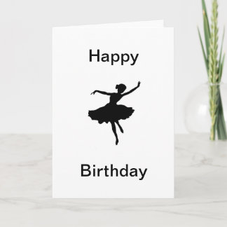 Ballerina Birthday Card