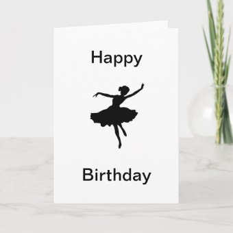 Ballerina Birthday Card | Zazzle