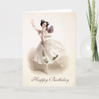 Ballerina Birthday Card | Zazzle