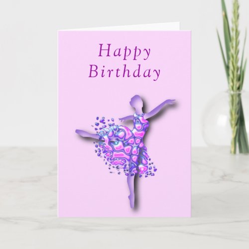 Ballerina Birthday Card Ballet Dancer Girl