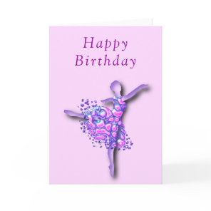 Ballerina Birthday Card Ballet Dancer Woman