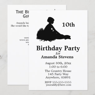 Ballerina Birthday Invitation 