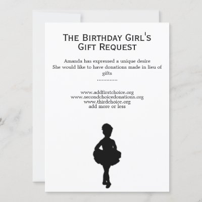 Ballerina Birthday Invitation 