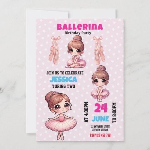 Ballerina Birthday Invitation