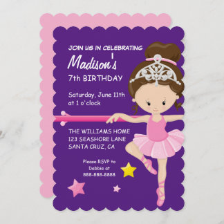 Ballerina Birthday Invitation