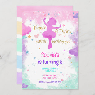 Ballerina Birthday Invitation