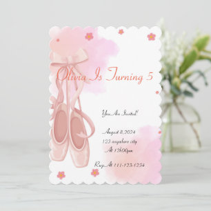 BALLERINA BIRTHDAY INVITATION FOR GIRLS
